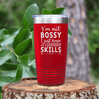Red funny tumbler Bossy Leader