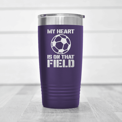 Purple soccer tumbler Boundless Love For The Soccer Field