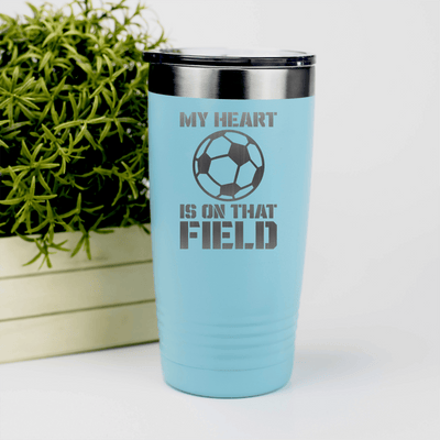 Teal soccer tumbler Boundless Love For The Soccer Field