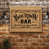 Bamboo Leather Wall Decor With Bourbon Bar Design