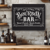 Black Silver Leather Wall Decor With Bourbon Bar Design