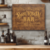 Rustic Gold Leather Wall Decor With Bourbon Bar Design
