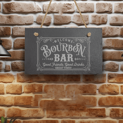Bourbon Bar Slate Wall Decor