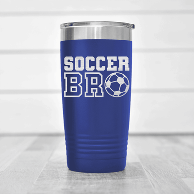 Blue soccer tumbler Brothers Soccer Vibes