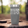 Grey soccer tumbler Brothers Soccer Vibes