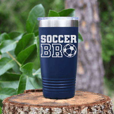 Navy soccer tumbler Brothers Soccer Vibes