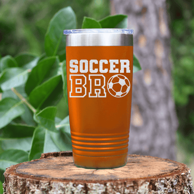 Orange soccer tumbler Brothers Soccer Vibes