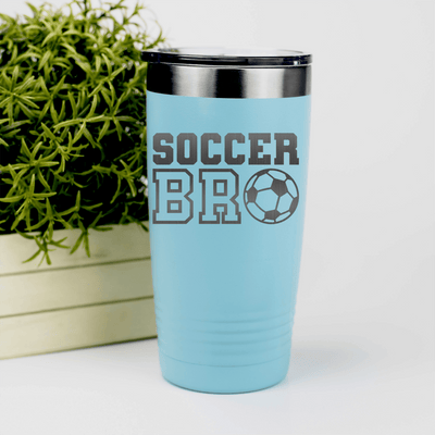 Teal soccer tumbler Brothers Soccer Vibes
