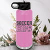 Light Purple Soccer Water Bottle With Brothers Soccer Vibes Design