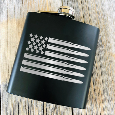Bullet American Flag Flask