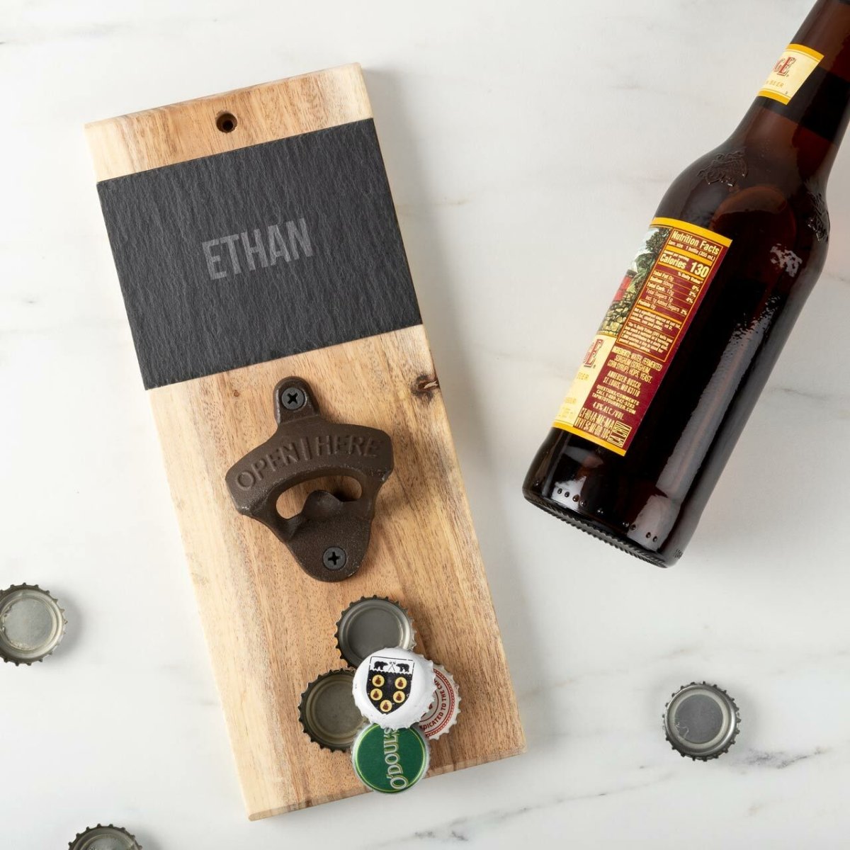 Unique Personalized Custom Wall Mounted Bottle Opener Customized Gifts for Men by Groovy Guy