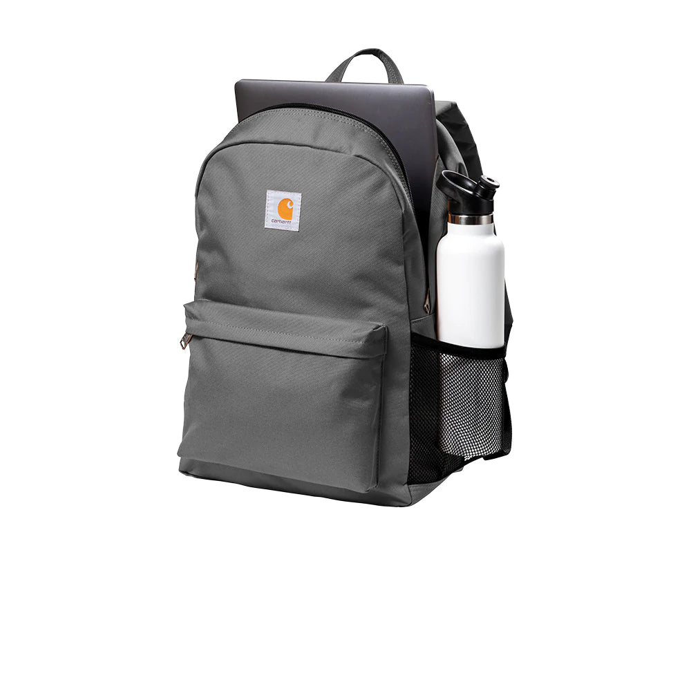 Carhartt Canvas Backpack in Carhartt Brown with personalized name