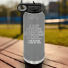 Grey Soccer Water Bottle With Cant Imagine A Day Without Soccer Design