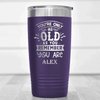 Purple Funny Old Man Tumbler With Cant Remember How Old Design