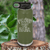 Military Green Hockey Water Bottle With Cheering Champ On Ice Design