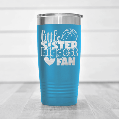 Light Blue basketball tumbler Cheering From The Sidelines