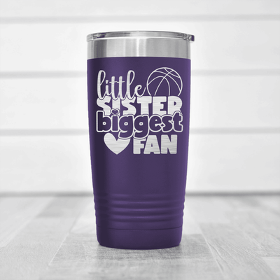 Purple basketball tumbler Cheering From The Sidelines