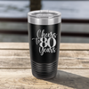 Funny Cheers To Eighty Years Ringed Tumbler
