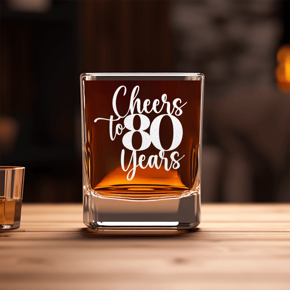 Cheers To Eighty Years Square Shotglass