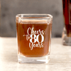 Cheers To Eighty Years Square Shotglass