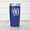 Blue Birthday Tumbler With Cheers To Eighty Years Design