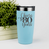 Teal Birthday Tumbler With Cheers To Eighty Years Design