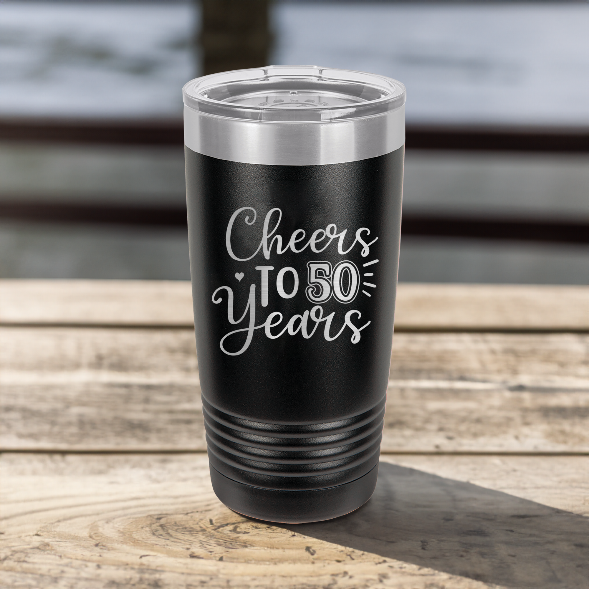 Funny Cheers To Fifty Ringed Tumbler