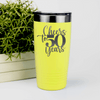 Yellow Birthday Tumbler With Cheers To Fifty Years Design