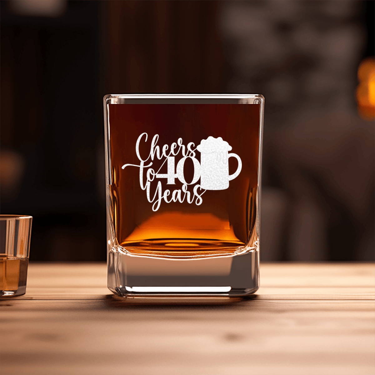 Cheers To Fourty Beer Square Shotglass