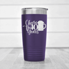 Purple Birthday Tumbler With Cheers To Fourty Beer Design