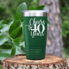 Green Birthday Tumbler With Cheers To Fourty Years Design