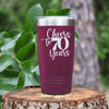 Maroon Birthday Tumbler With Cheers To Seventy Years Design