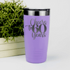 Light Purple Birthday Tumbler With Cheers To Sixty Years Design