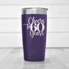 Purple Birthday Tumbler With Cheers To Sixty Years Design