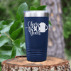 Navy Birthday Tumbler With Cheers To Thirty Beer Design