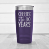 Purple Birthday Tumbler With Cheers To Thirty Design