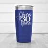 Blue Birthday Tumbler With Cheers To Thirty Years Design