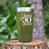 Military Green Birthday Tumbler With Cheers To Thirty Years Design