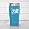 Light Blue Birthday Tumbler With Cheers To 50 Years Beers Design