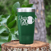 Green Birthday Tumbler With Cheers To 70 Years Beer Design