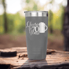 Grey Birthday Tumbler With Cheers To 70 Years Beer Design
