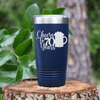 Navy Birthday Tumbler With Cheers To 70 Years Beer Design