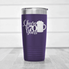 Purple Birthday Tumbler With Cheers To 70 Years Beer Design