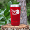 Red Birthday Tumbler With Cheers To 70 Years Beer Design