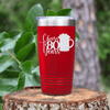 Red Birthday Tumbler With Cheers To 80 Years Beer Design