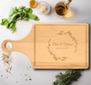 Anniversary Maple Paddle Cutting Board With Cherished Names Design