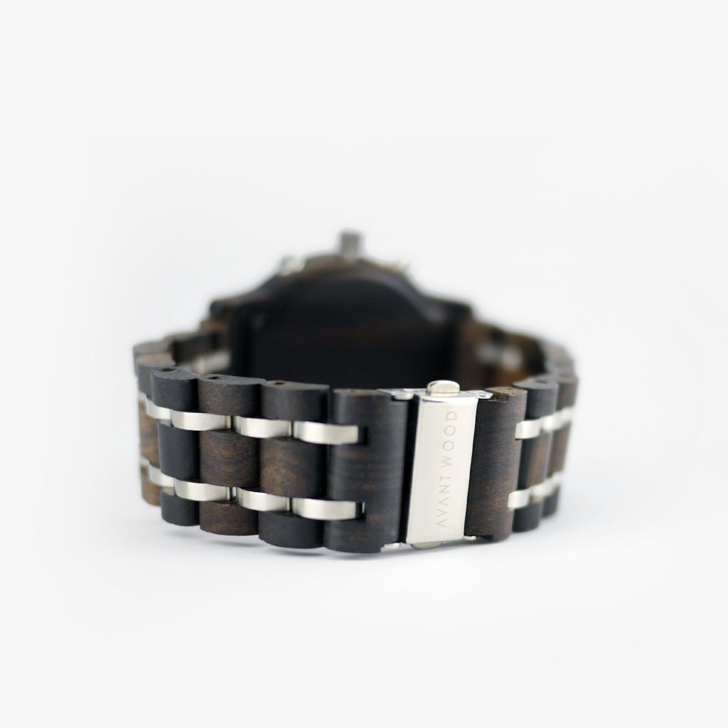 Unique Personalized Black Ivory Chronos Customized Watches Gifts for Men by Groovy Guy