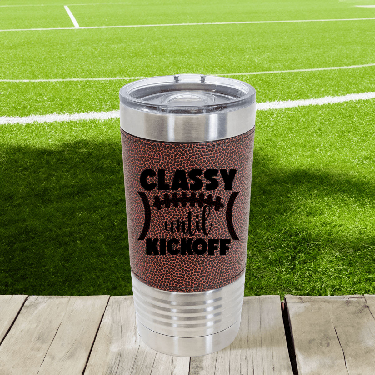 Class Meets Gridiron Passion Football Tumbler - Groovy Guy Gifts