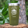 Military Green Funny Old Man Tumbler With Classic Aged Design