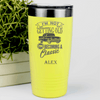 Yellow Funny Old Man Tumbler With Classic Aged Design